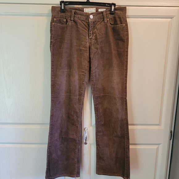 Y2K Old Navy Brown Corduroy Flare Jeans Pants - Picture 1 of 6